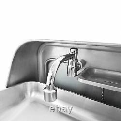 RV Caravan Camper Hand Wash Basin Sink Foldable Stainless Steel With Faucet Kit