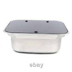 RV Caravan Camper Sink Stainless Steel Hand Wash Basin & Glass Lid & Faucet