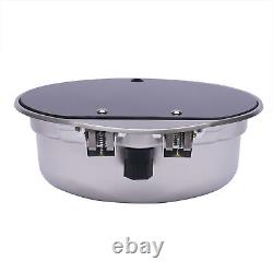 RV Caravan Camper Sink Stainless Steel Hand Wash Basin Sink withGlass Lid & Faucet