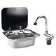 Rv Caravan Or Boat Stainless Steel Hand Wash Basin Sink With Folded Faucet Tempe
