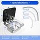 Rv Kitchen Sink Unit Caravan Camper Hand Wash Basin With Faucet Stainless Steel