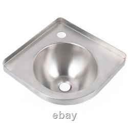 RV Kitchen Stainless Steel Corner Triangular Sink Wash Basin Container with Faucet