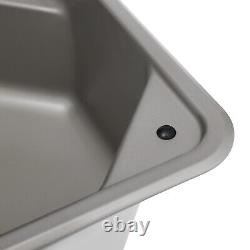 RV Sink with Folded Faucet&Tempered Glass Lid Stainless Steel Hand Wash Basin Sink