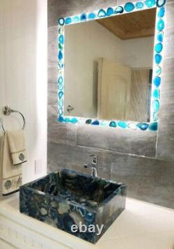 Real Labradorite Stone Sink Wash Basin, Countertop Kitchen Vessel Sink, Bathroom