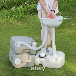 Removable Camping Sink Wash Basin With Portable Flush Toilet Outdoor Vehicle Party