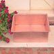 Rustic Fire Pure Rectangle Hammered Copper Kitchen Sink Undermount Wash Basin