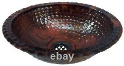 Rustic Oil Rubbed Pure Copper PETITE Bathroom Sink Wash Basin Bowl Washbasin