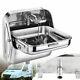 Rv Camper Caravan Folding Sink Stainless Steel Trailer Hand Wash Basin Withfaucet