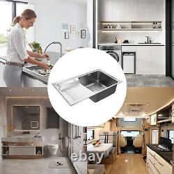 Small Kitchen Rv Caravan Hand Wash Basin Sink For Boat Camper Stainless Steel