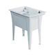 Spacious White Utility Sink Granite Laundry Tub Freestanding Sink Wash Station