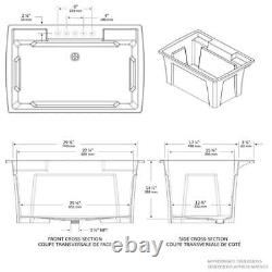 Spacious White Utility Sink Granite Laundry Tub Freestanding Sink Wash Station