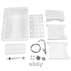 Spacious White Utility Sink Laundry Tub Freestanding Sink Wash Station With Faucet