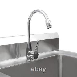 Stainless Steel Catering Commercial Sink Kitchen Basin Bowl Drain Washing Sink