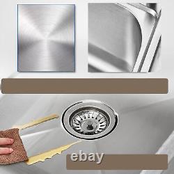 Stainless Steel Commercial Utility Sink 2 Compartment Wash Standing Kitchen Sink