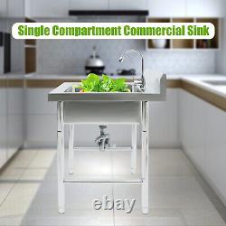 Stainless Steel HAND WASH BASIN Kitchen Catering Bowl Sink with Stand Commercial