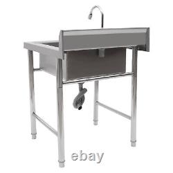 Stainless Steel HAND WASH BASIN Kitchen Catering Bowl Sink with Stand Commercial