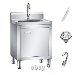 Stainless Steel Kitchen Sink With Tap Storage Cabiebent Outdoor Wash Basin