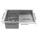 Stainless Steel Laundry Sink Wash Basin With Washboard Laundry Utility Sink