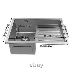 Stainless Steel Laundry Sink Wash Basin With Washboard Laundry Utility Sink