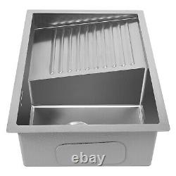 Stainless Steel Laundry Sink Wash Basin With Washboard Laundry Utility Sink