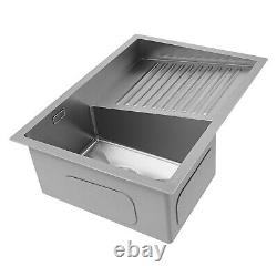 Stainless Steel Laundry Sink Wash Basin With Washboard Laundry Utility Sink