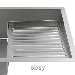 Stainless Steel Laundry Sink Wash Basin With Washboard Laundry Utility Sink