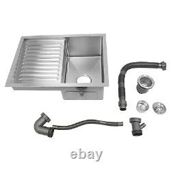 Stainless Steel Laundry Sink Wash Basin With Washboard Laundry Utility Sink