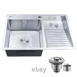 Stainless Steel Laundry Utility Sink with Washboard, Wash Basin for Kitchen