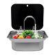 Stainless Steel Rv Kitchen Sink Unit Caravan Camper Hand Wash Basin With Faucet