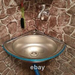 Stainless Steel Triangle Wash Basin Thick Small Sink Corner Wall-mounted Single