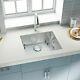 Stainless Steel Washing Basin Double/single Bowl Undermount Kitchen Sink Faucet