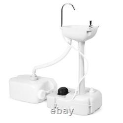 Topbuy Portable Hand Sink Water Tank Freestanding Hand Wash Station Basin Stand