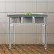 Triple Washing Sink Commercial Stainless Steel Sink Hand Wash Basin Kitchen