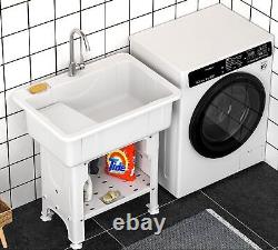 Utility Laundry Sink Wash Tub Dog Garage Heavy Duty Basement Garden Basin pp