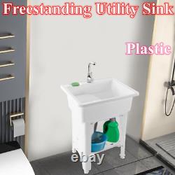 Utility Laundry Sink Wash Tub Dog Garage Heavy Duty Basement Worksite Basin pp