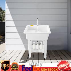 Utility Laundry Sink Wash Tub Dog Garage Heavy Duty Basement Worksite Basin pp