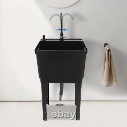 Utility Sink Laundry Tub Wash Bowl Basin Laundry Sink With Faucet Washboard Usa