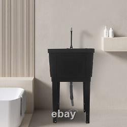 Utility Sink Laundry Tub Wash Bowl Basin Laundry Sink With Faucet Washboard USA