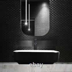 Vessel Sink Basin Wash Bowl with Faucet Combo Porcelain Bathroom Ceramics square