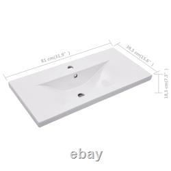 Wash Basin Built-in Sink Vanity Sink Bathroom Basin Bath Sink Ceramic vidaXL