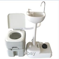 Wash Basin Sink, Garden Camping Wash Basins Hand Washing with Toilet