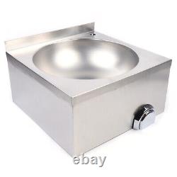 Wash Sink Knee Operated Kitchen Commercial Stainless Steel Basin Hand Free