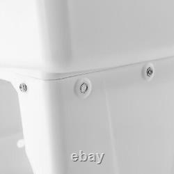 White Freestanding Utility Laundry Sink Bowl Wash Tub Basin White Faucet Drain